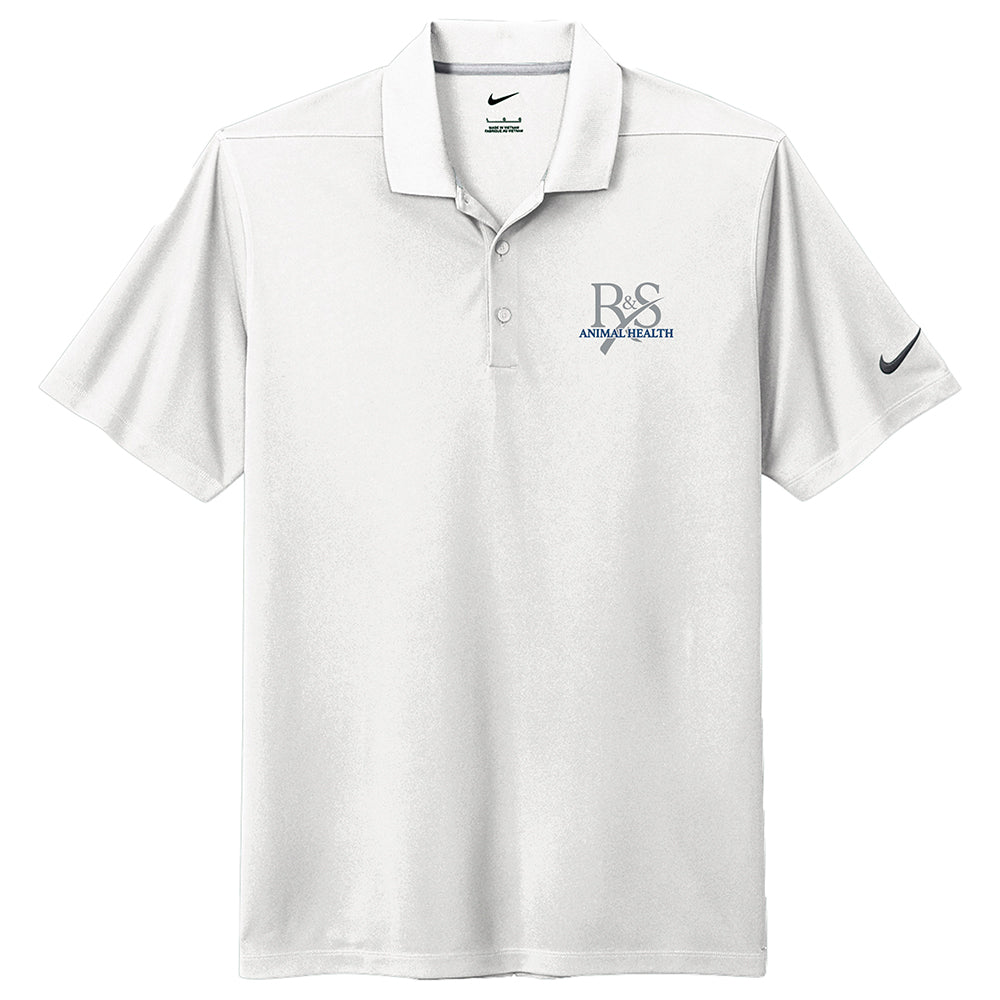Animal Health Men's Nike Dri-Fit Micro Pique Polo White