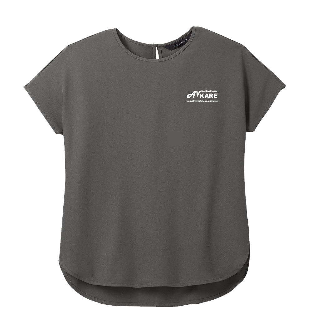 AvKARE Ladies Stretch Crepe Crew