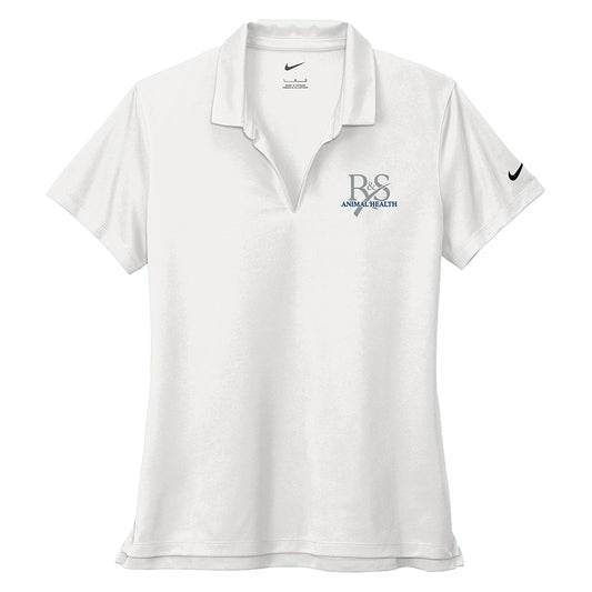 Animal Health Ladies Nike Dri-FIT Micro Pique White