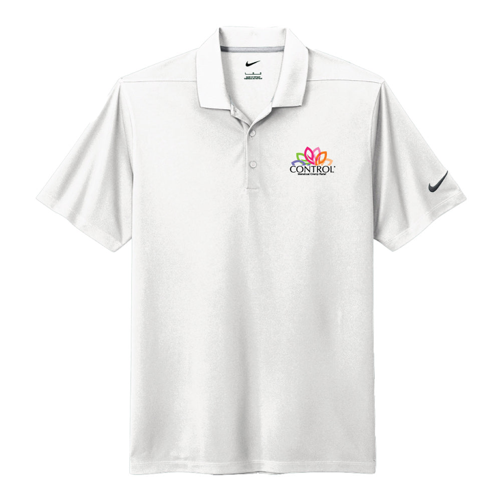 Control Cramps Men's Nike Dri-Fit Micro Pique Polo White